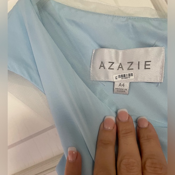 Azazie Jeneva Sky Blue Bridesmaid Dress - Picture 7 of 8